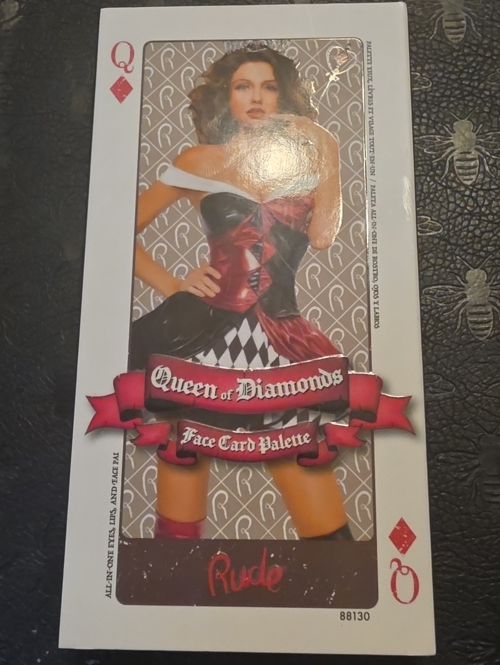 RUDE Queen of Diamonds Face Card Palette